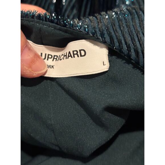 Amanda Uprichard Middleton Top Silk Velvet Shimmer Tie-back Size Large - Picture 10 of 11